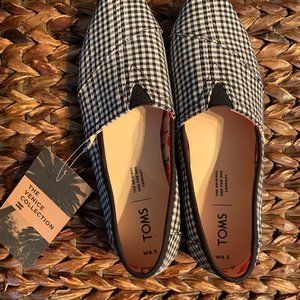 Toms Venice Collection Black Gingham Stripe